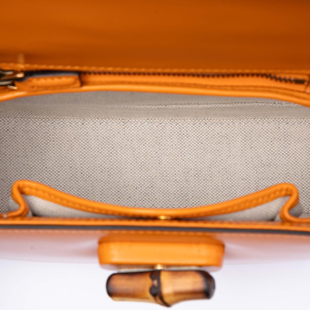 Pre-Loved Gucci Small Calfskin Web Bamboo 1947 Top Handle Bag - Picture 4 of 7